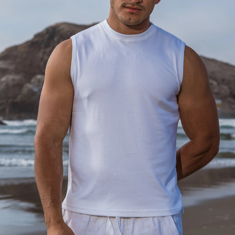 SLEEVELESS POLO SHIRT