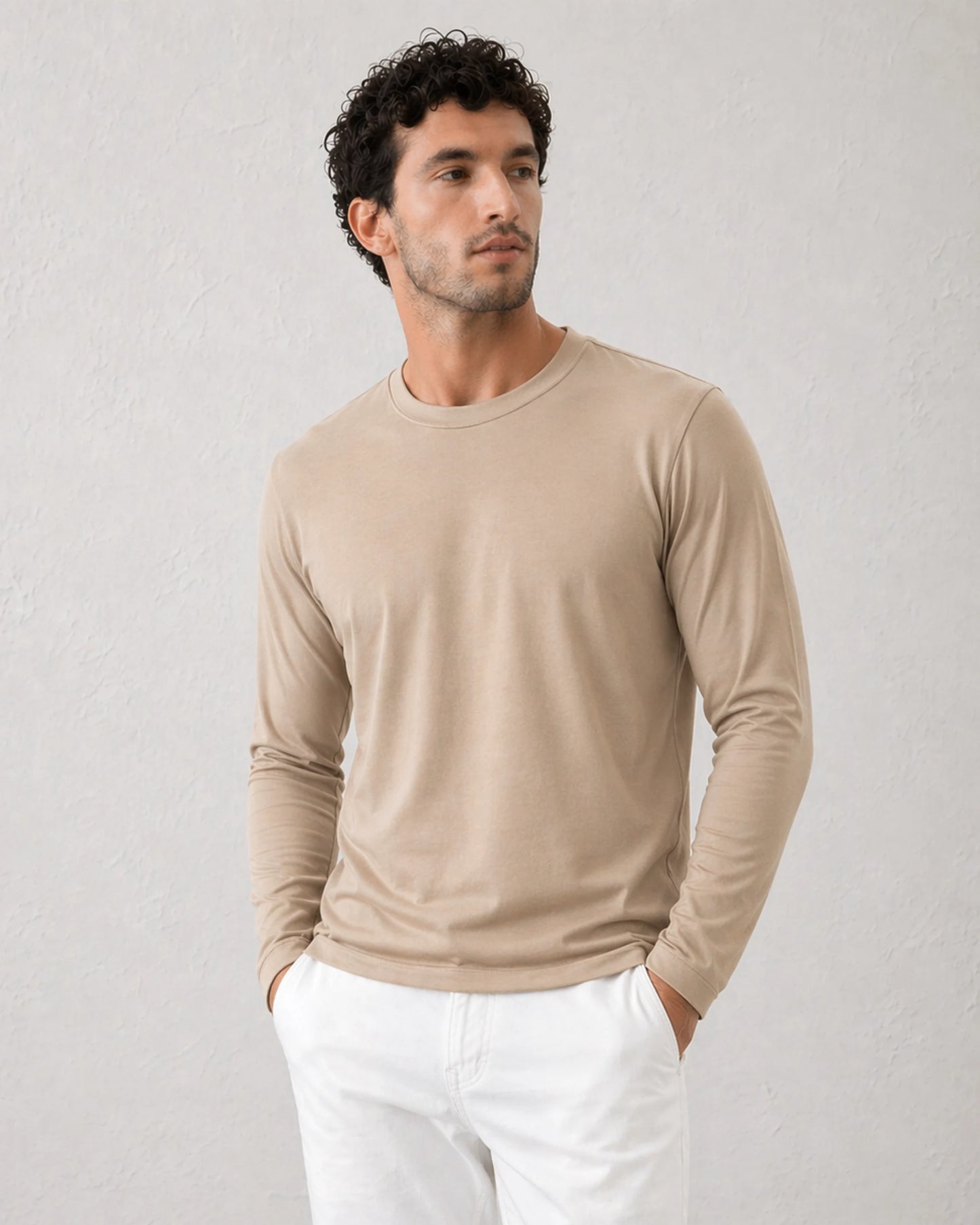 POLO MANGA LARGA CUELLO REDONDO
