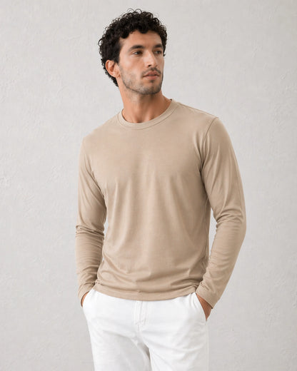 POLO MANGA LARGA CUELLO REDONDO