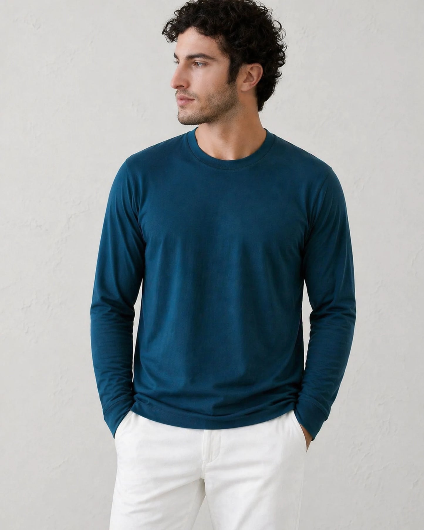 POLO MANGA LARGA CUELLO REDONDO