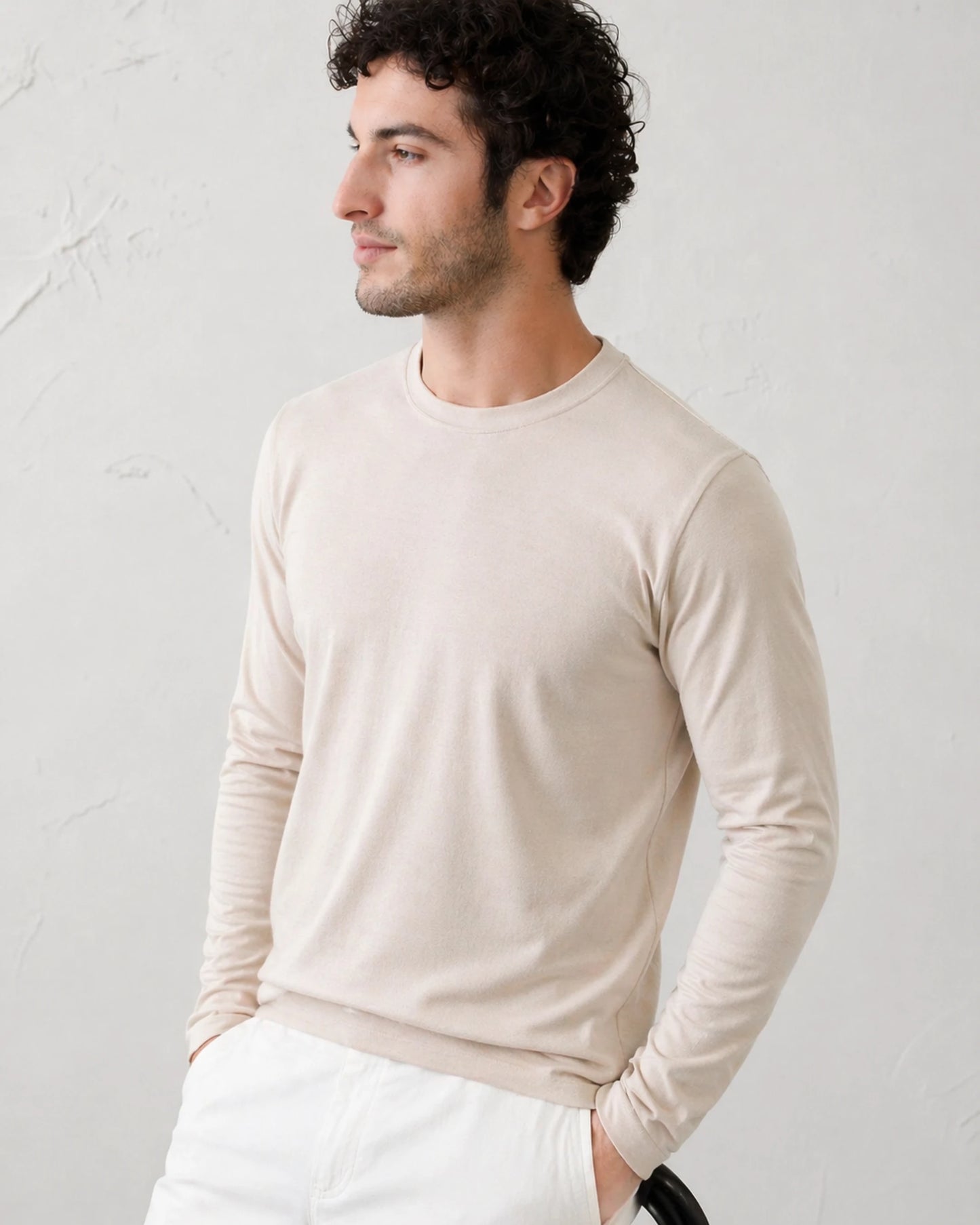 POLO MANGA LARGA CUELLO REDONDO