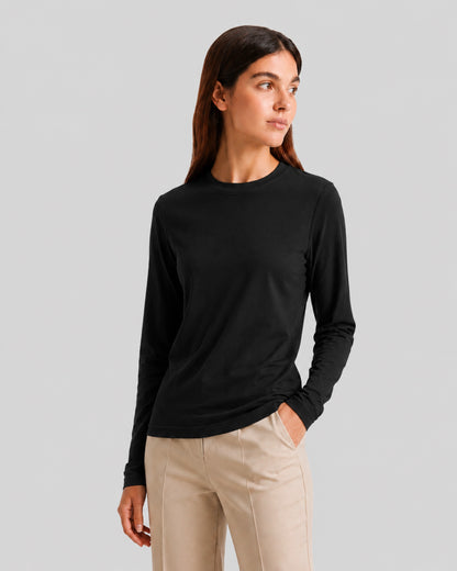 POLO MANGA LARGA CUELLO REDONDO