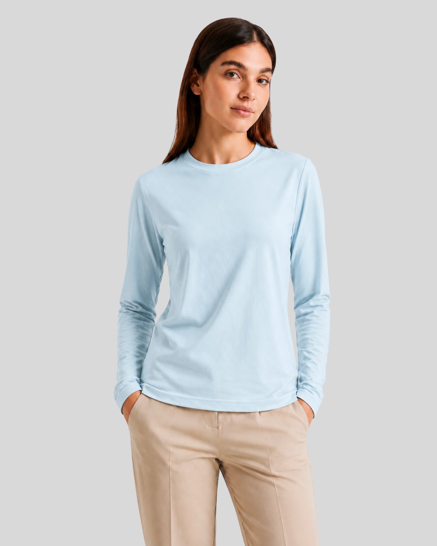 POLO MANGA LARGA CUELLO REDONDO