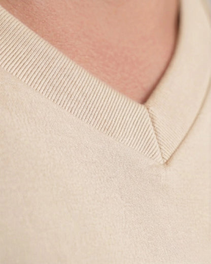 POLO MANGA LARGA CUELLO V