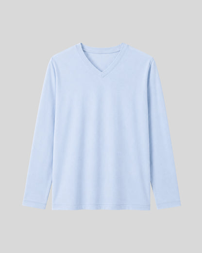 POLO MANGA LARGA CUELLO V