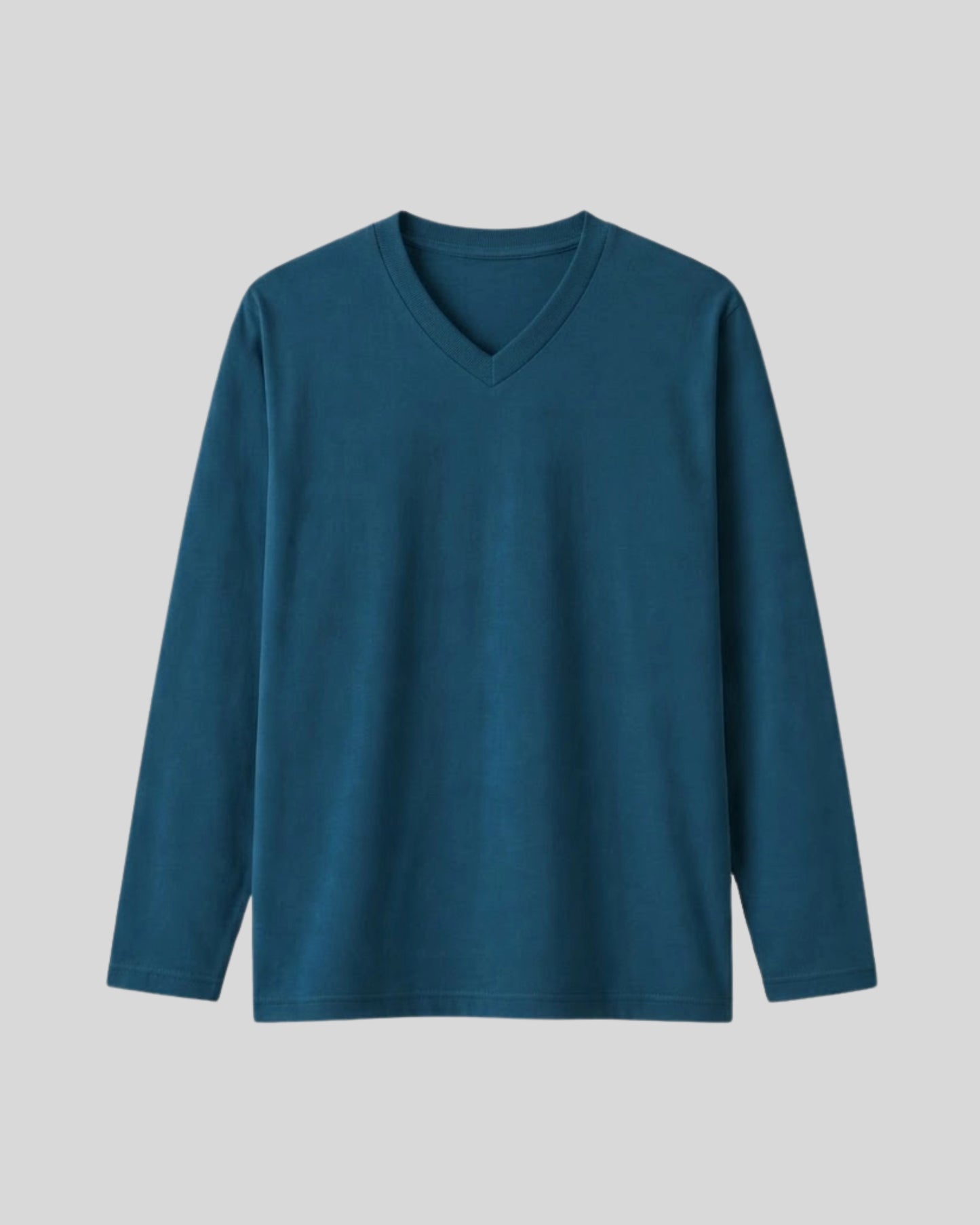 POLO MANGA LARGA CUELLO V