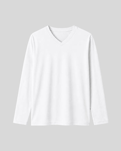 POLO MANGA LARGA CUELLO V