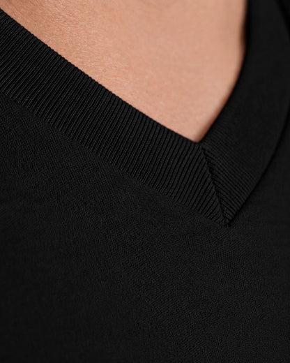 POLO MANGA LARGA CUELLO V