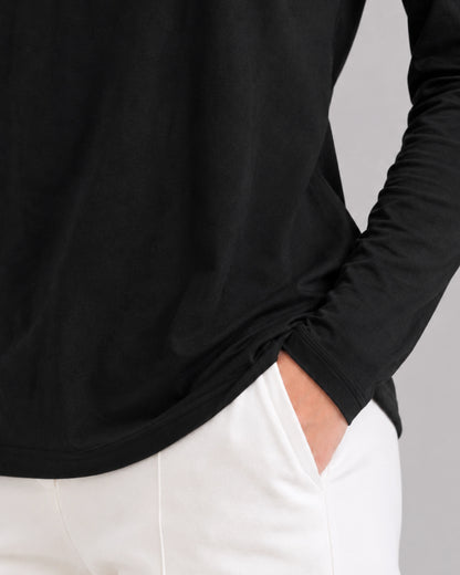 POLO MANGA LARGA CUELLO V