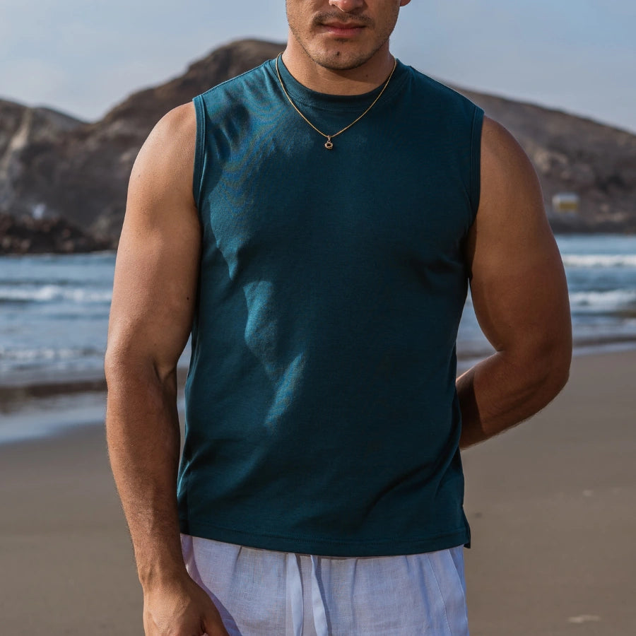 SLEEVELESS POLO SHIRT